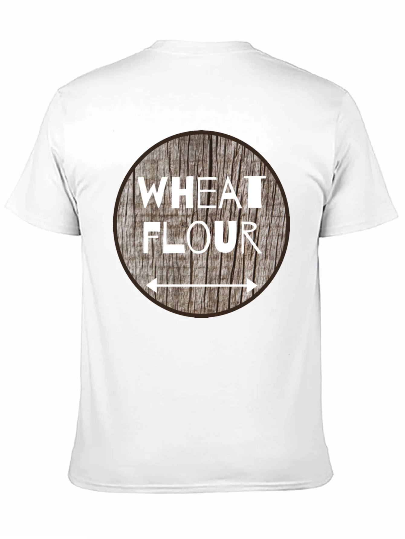 Camiseta Negra con Diseño de Harina de Trigo