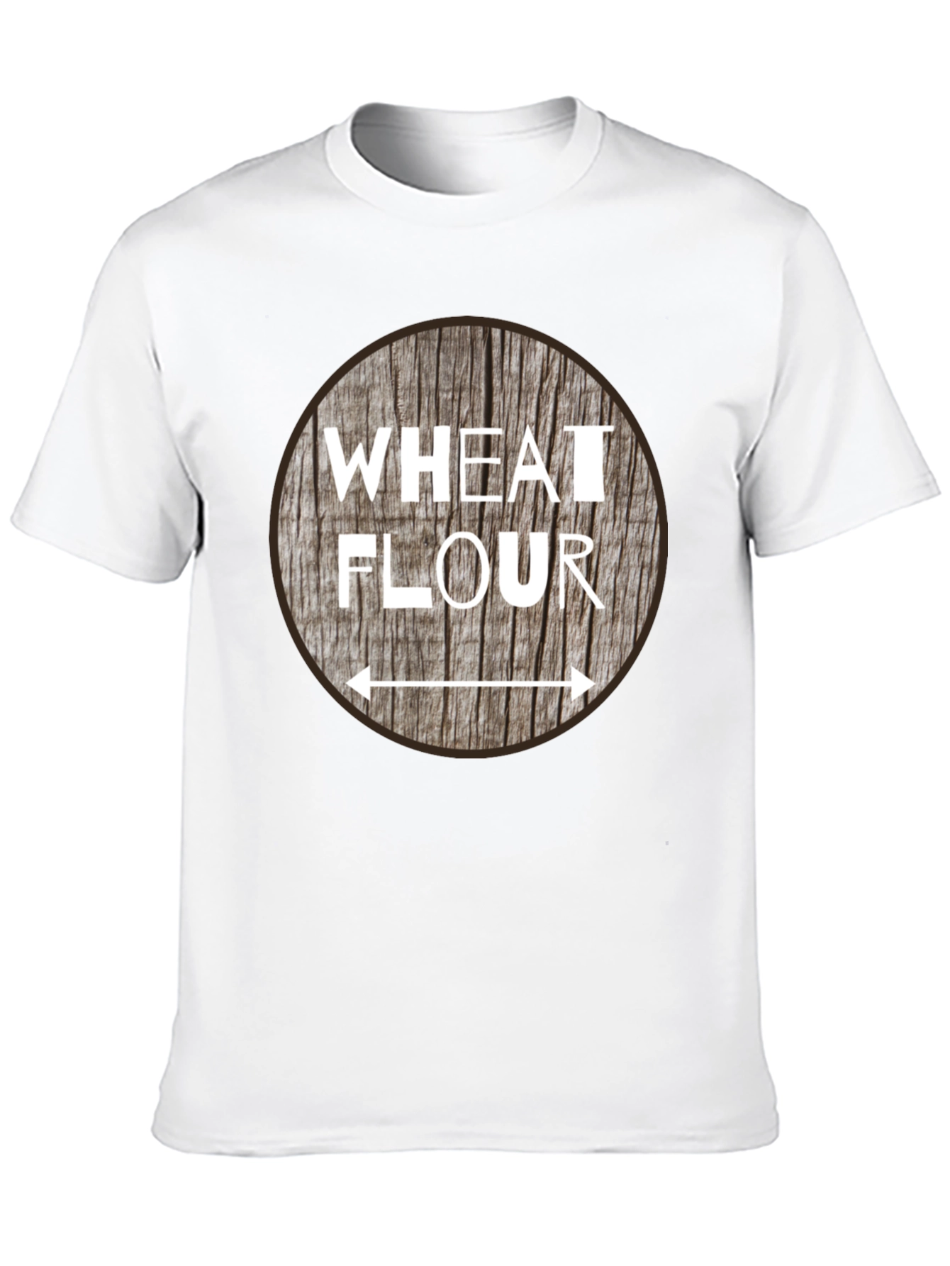 Camiseta Negra con Diseño de Harina de Trigo