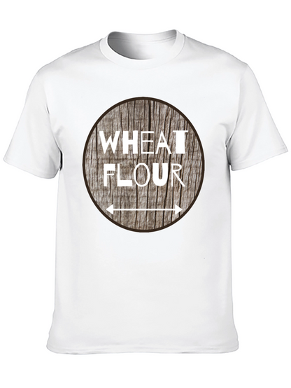 Camiseta Negra con Diseño de Harina de Trigo