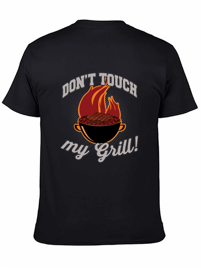 Camiseta Negra No Toques Mi Parrilla para Barbacoa