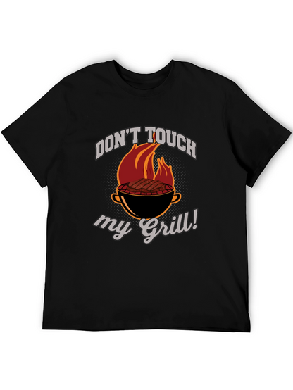 Camiseta Negra No Toques Mi Parrilla para Barbacoa