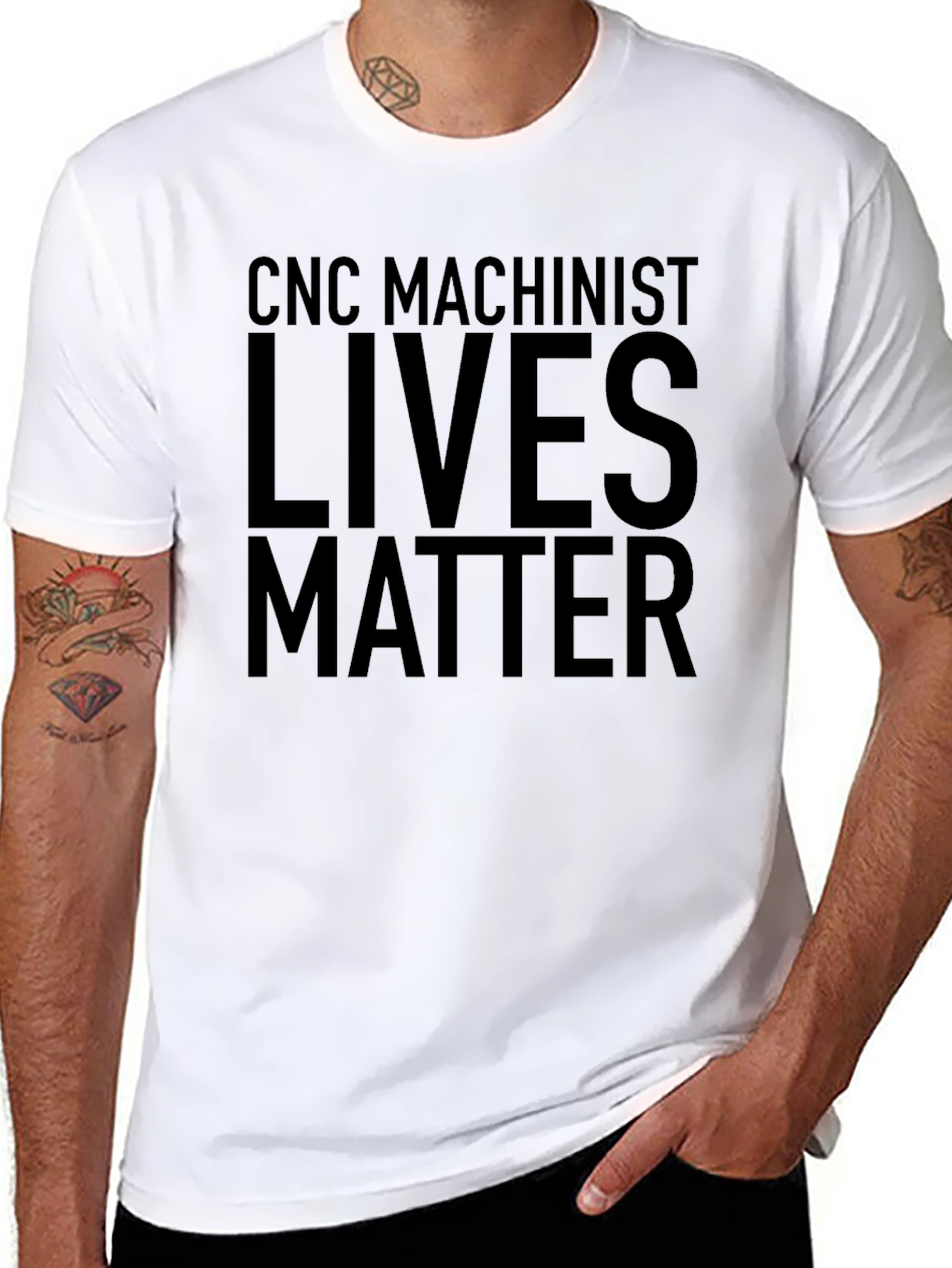Camiseta Negra CNC Machinist Lives Matter