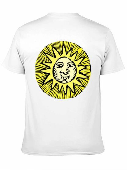 Camiseta Negra con Sol Amarillo Estampado
