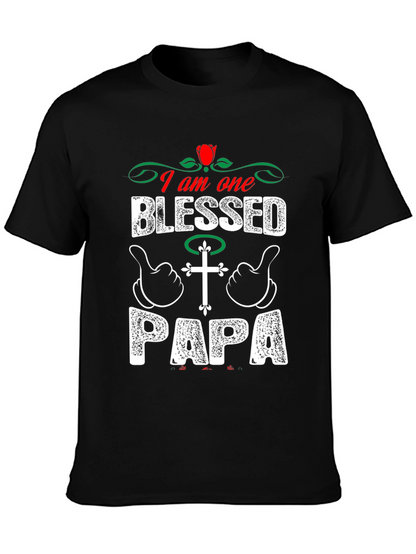 Camiseta Negra Bendecido Papá