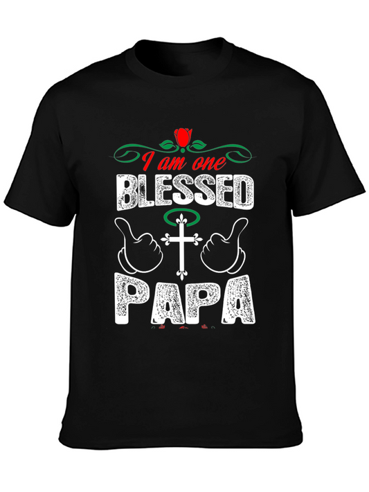 Camiseta Negra Bendecido Papá