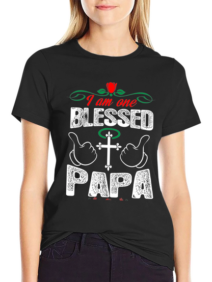 Camiseta Negra Bendecido Papá