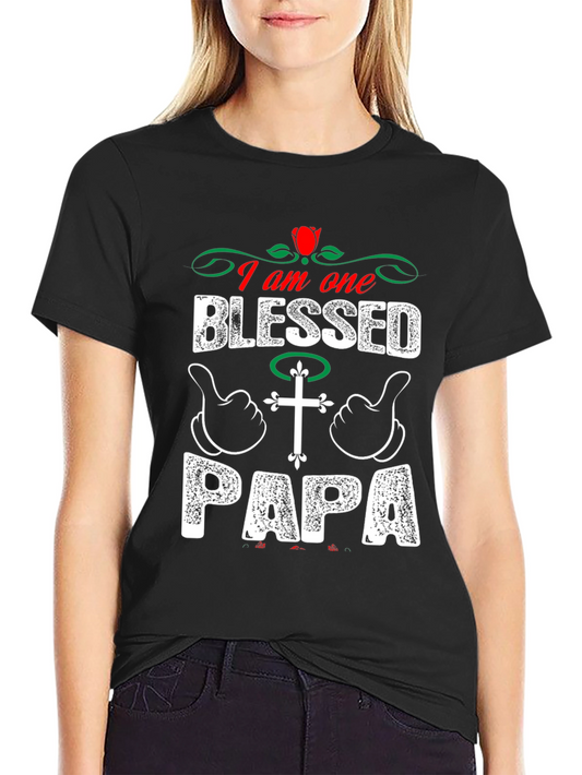 Camiseta Negra Bendecido Papá