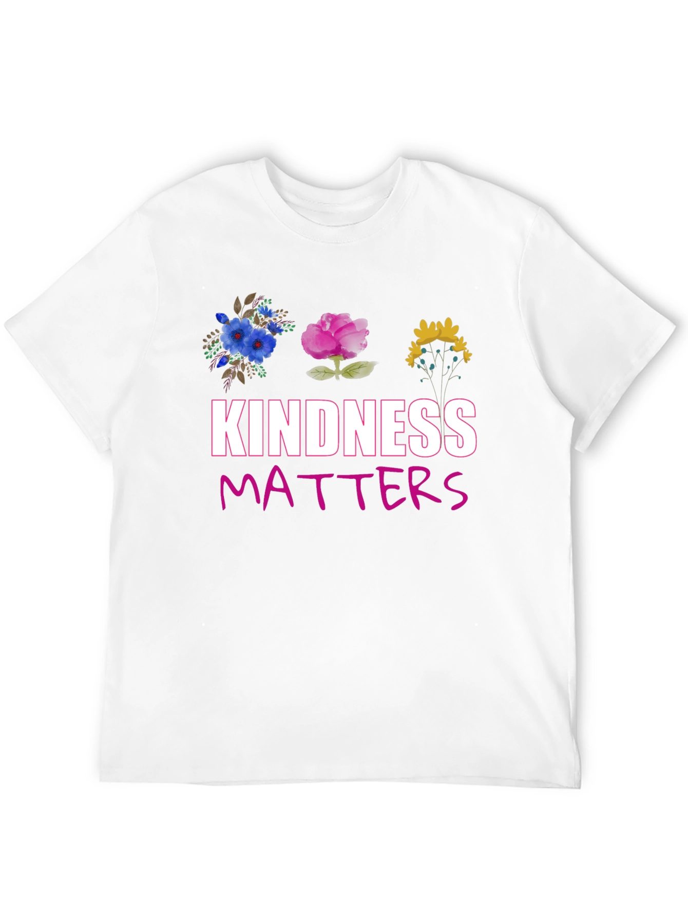 Camiseta Negra Kindness Matters Floral