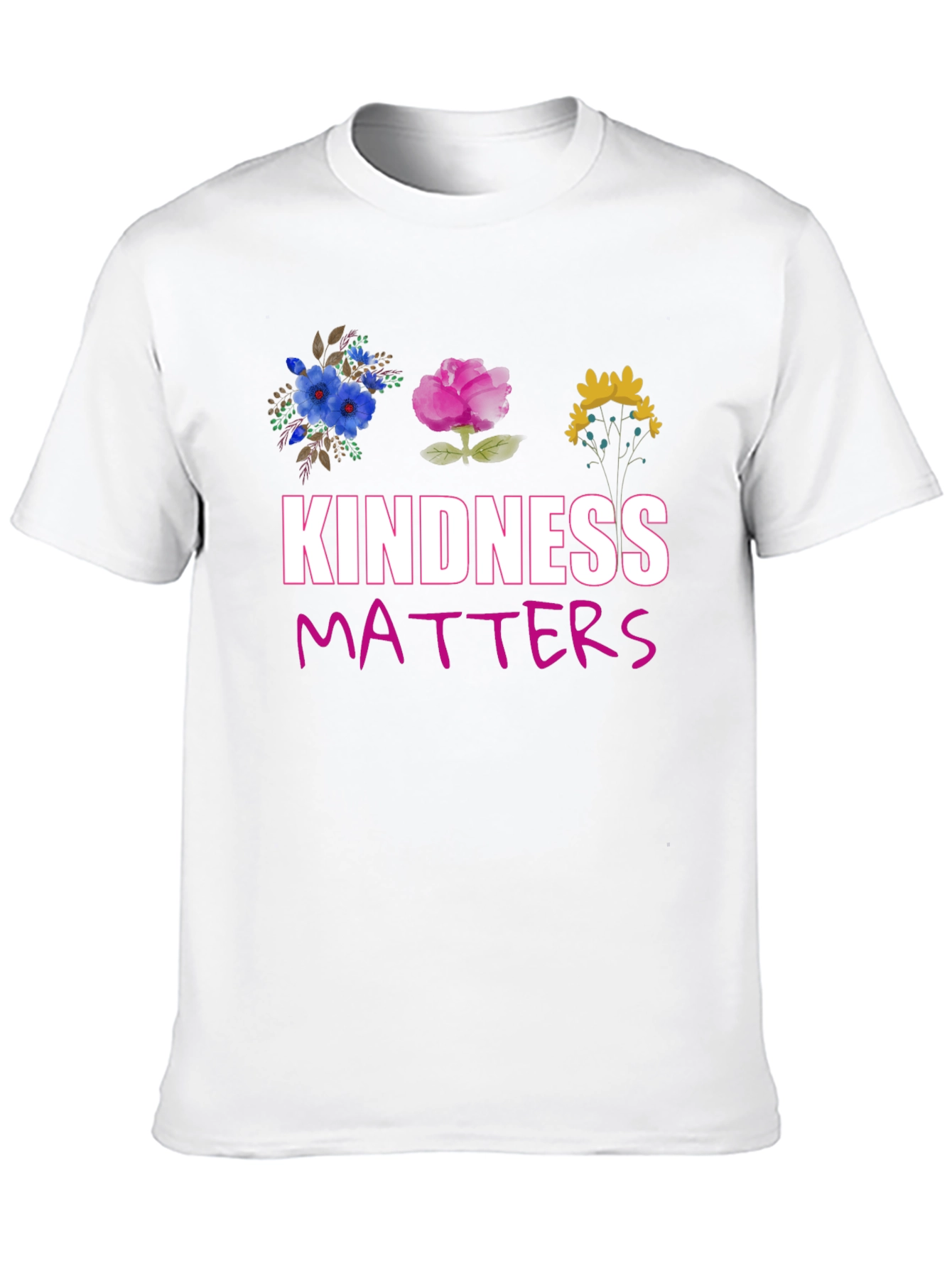 Camiseta Negra Kindness Matters Floral
