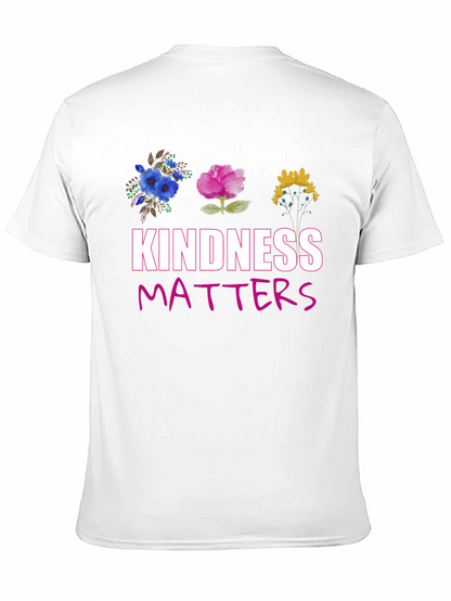Camiseta Negra Kindness Matters Floral
