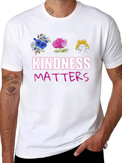 Camiseta Negra Kindness Matters Floral
