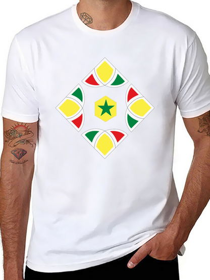 Camiseta Negra con Diseño Senegalés