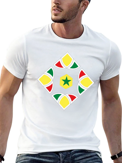 Camiseta Negra con Diseño Senegalés