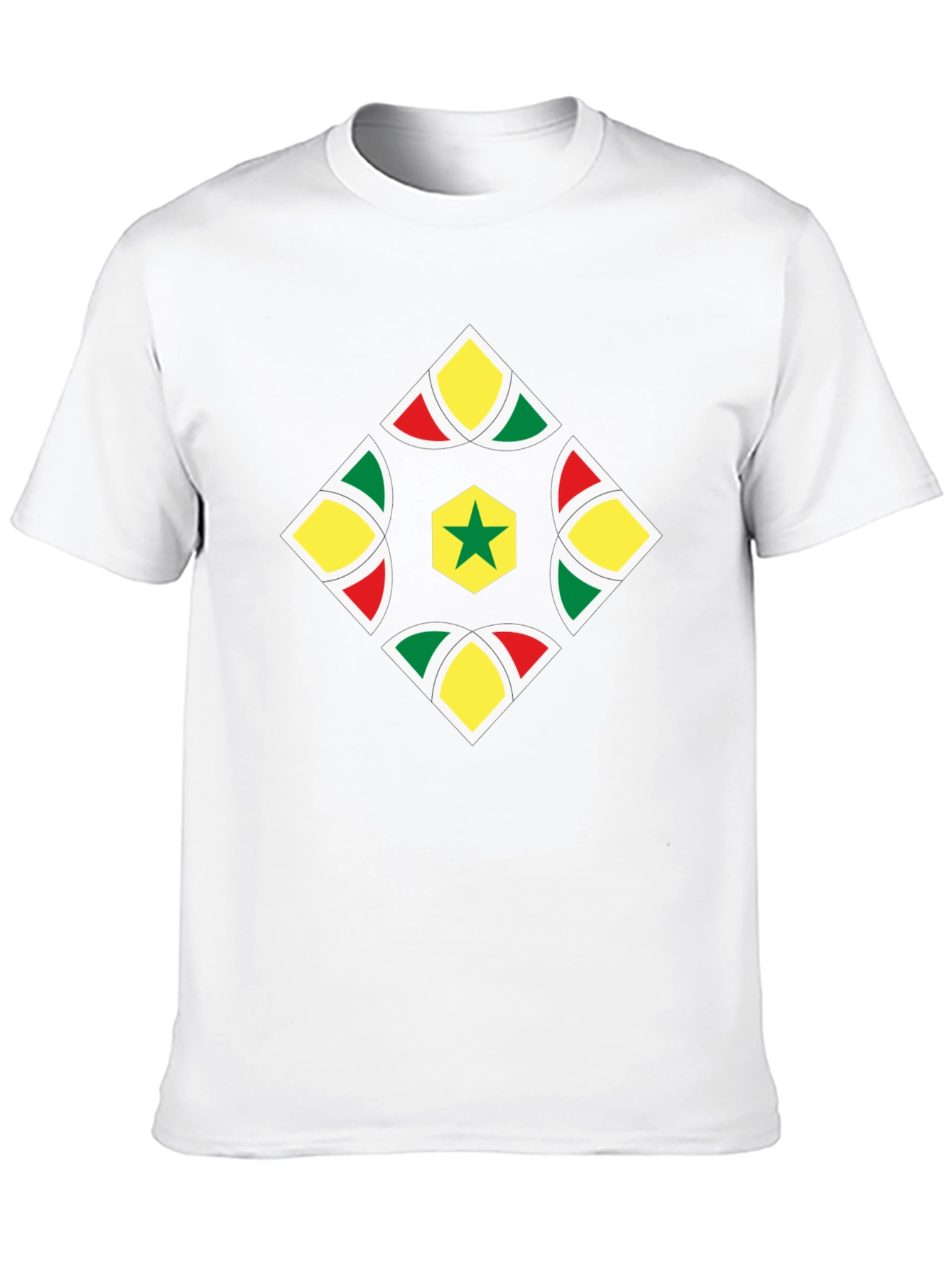 Camiseta Negra con Diseño Senegalés