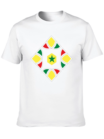 Camiseta Negra con Diseño Senegalés