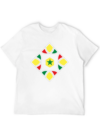 Camiseta Negra con Diseño Senegalés