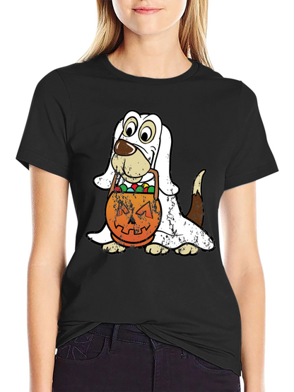 Camiseta Halloween Perro Disfraz Fantasma