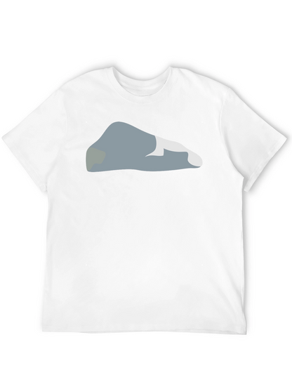 Camiseta Negra con Diseño Abstracto de Roca