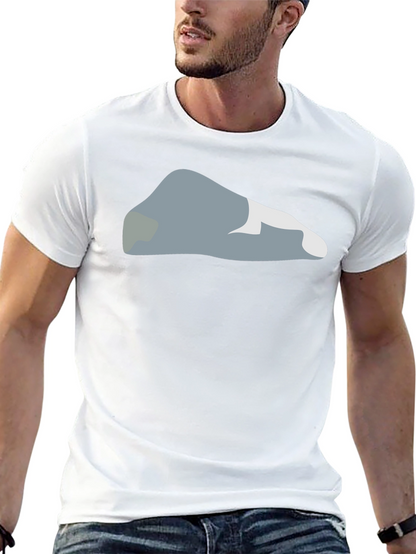 Camiseta Negra con Diseño Abstracto de Roca