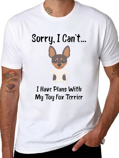 Camiseta Negra con Diseño de Toy Fox Terrier
