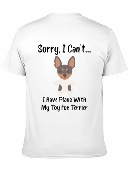 Camiseta Negra con Diseño de Toy Fox Terrier