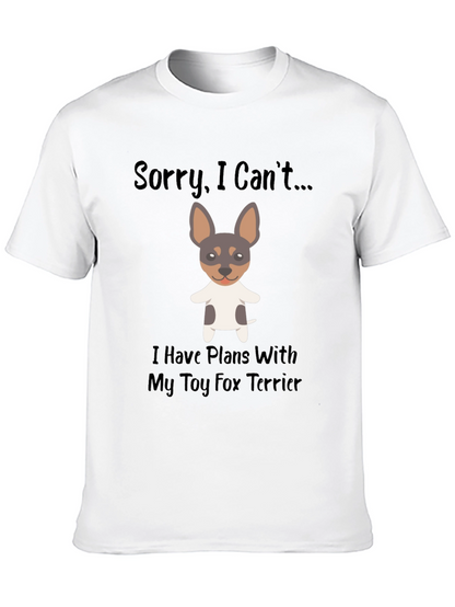 Camiseta Negra con Diseño de Toy Fox Terrier