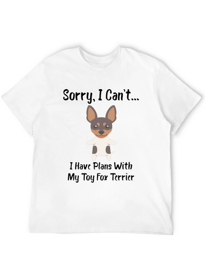 Camiseta Negra con Diseño de Toy Fox Terrier