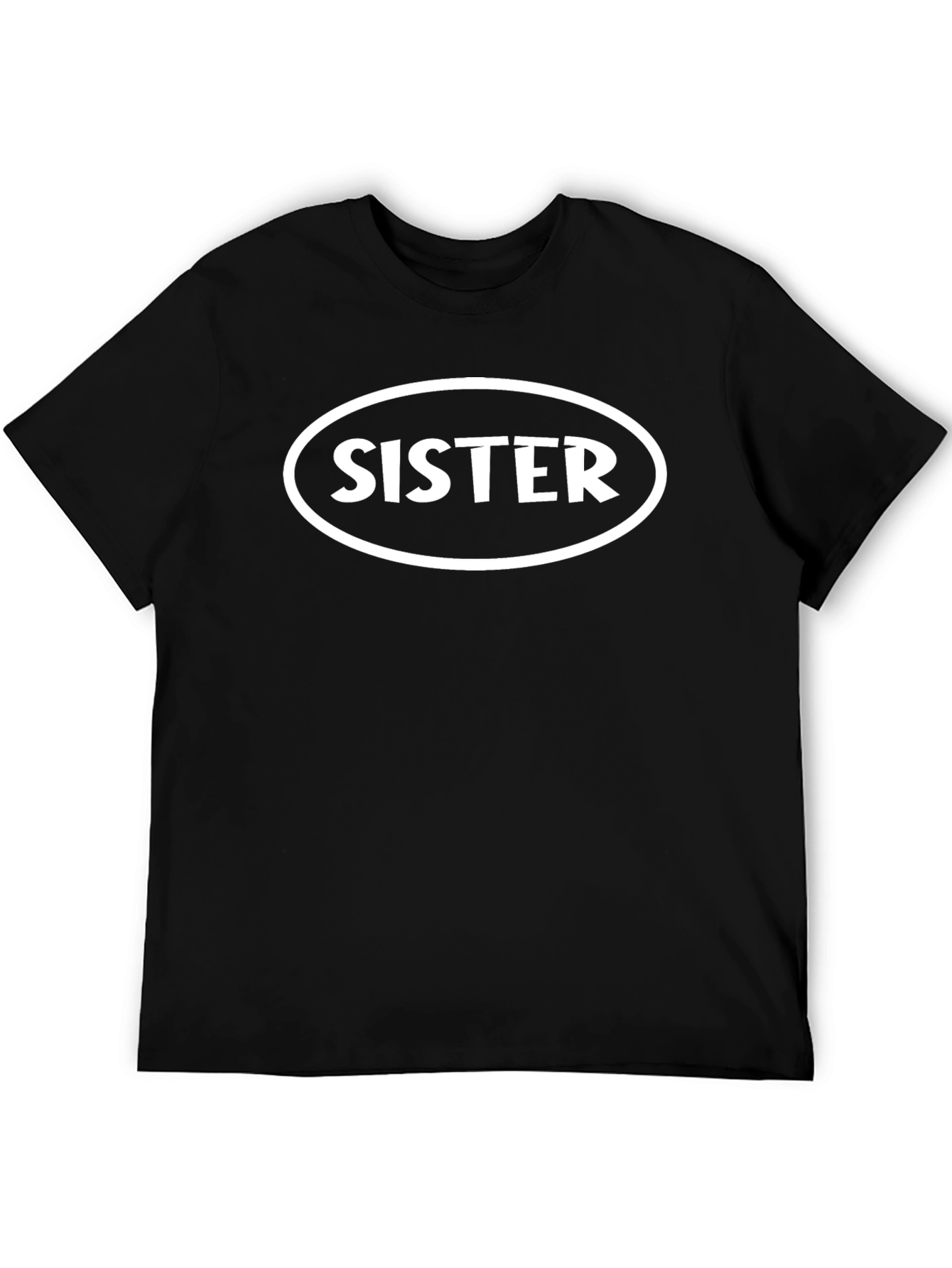 Camiseta Negra con Diseño Sister para Hombre