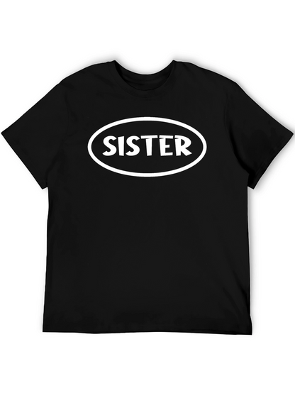 Camiseta Negra con Diseño Sister para Hombre