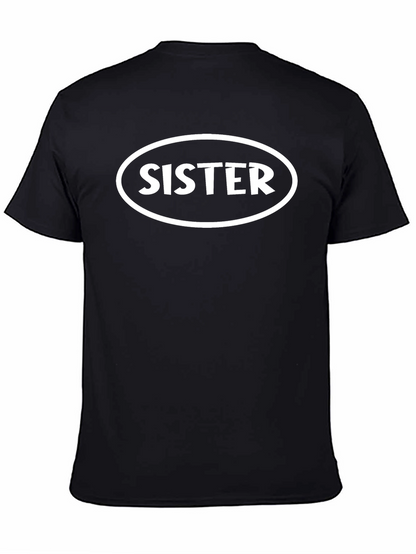 Camiseta Negra con Diseño Sister para Hombre