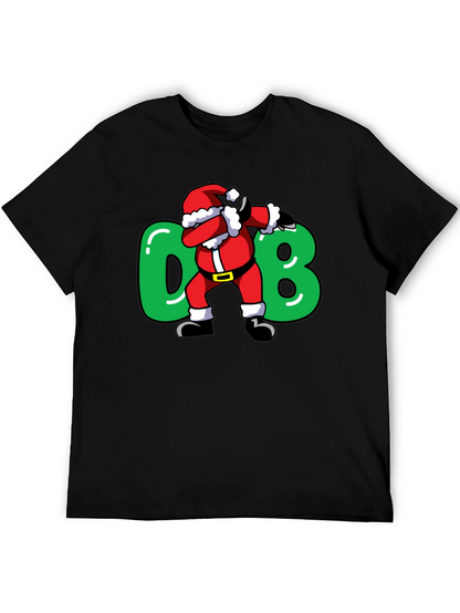 Camiseta Negra Navideña Santa Dab