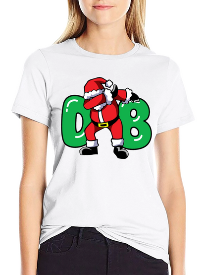 Camiseta Negra Navideña Santa Dab