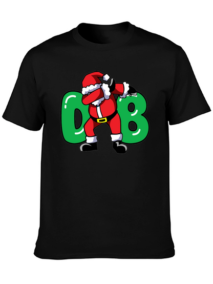 Camiseta Negra Navideña Santa Dab