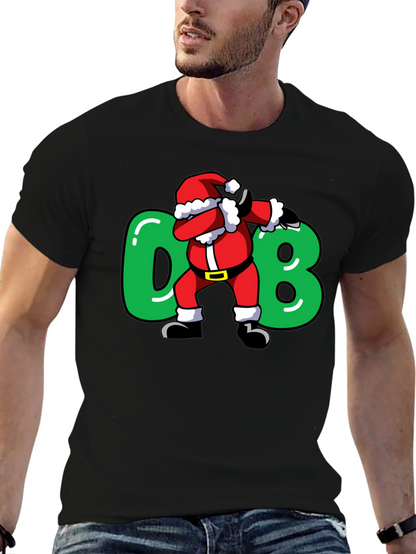 Camiseta Negra Navideña Santa Dab