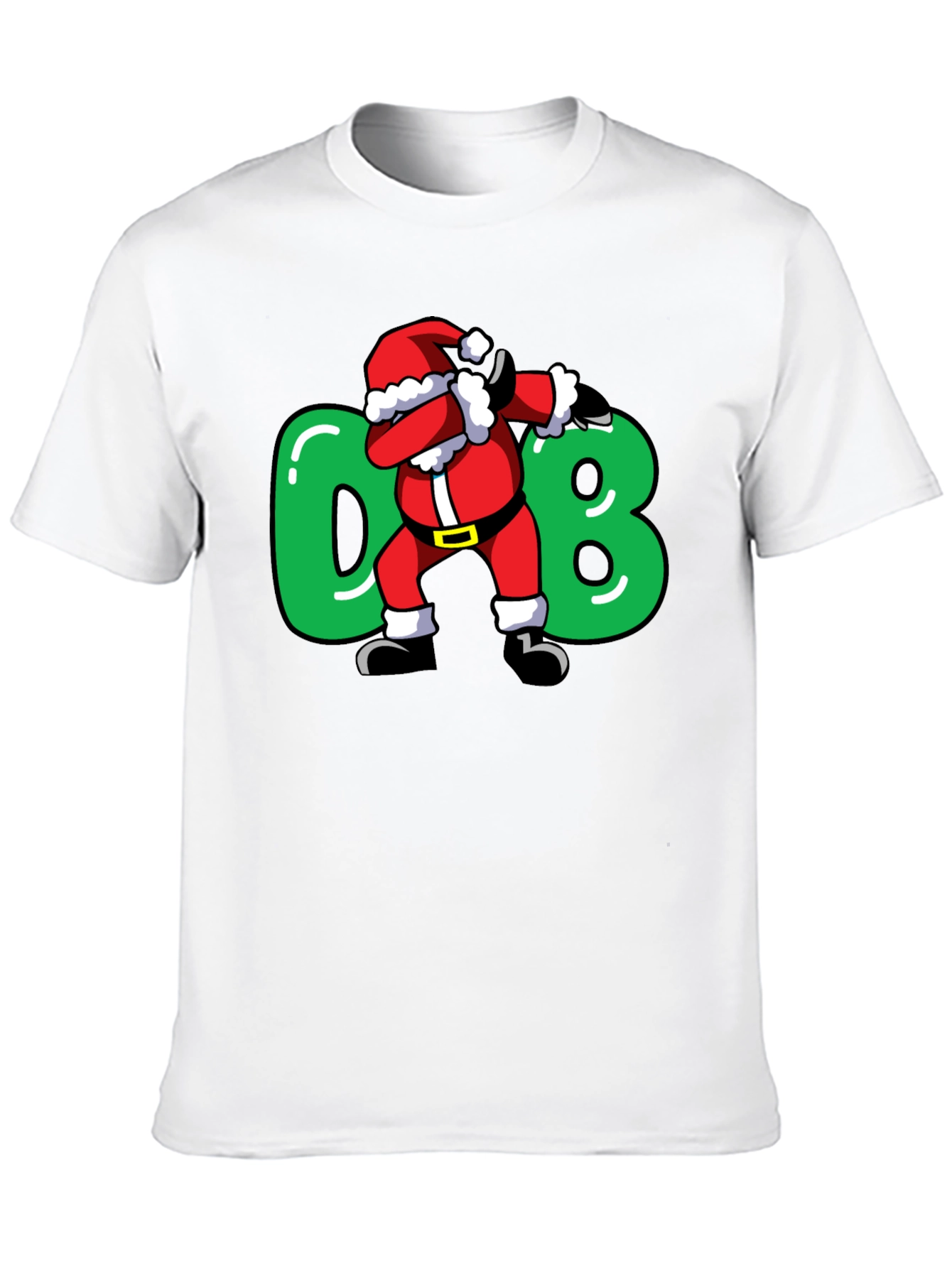 Camiseta Negra Navideña Santa Dab