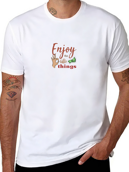Camiseta Negra Hombre - Disfruta las Pequeñas Cosas