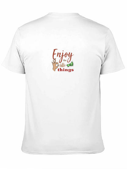 Camiseta Negra Hombre - Disfruta las Pequeñas Cosas