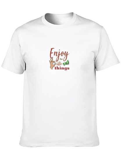 Camiseta Negra Hombre - Disfruta las Pequeñas Cosas