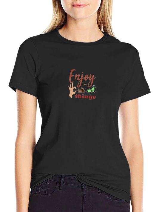 Camiseta Negra Hombre - Disfruta las Pequeñas Cosas