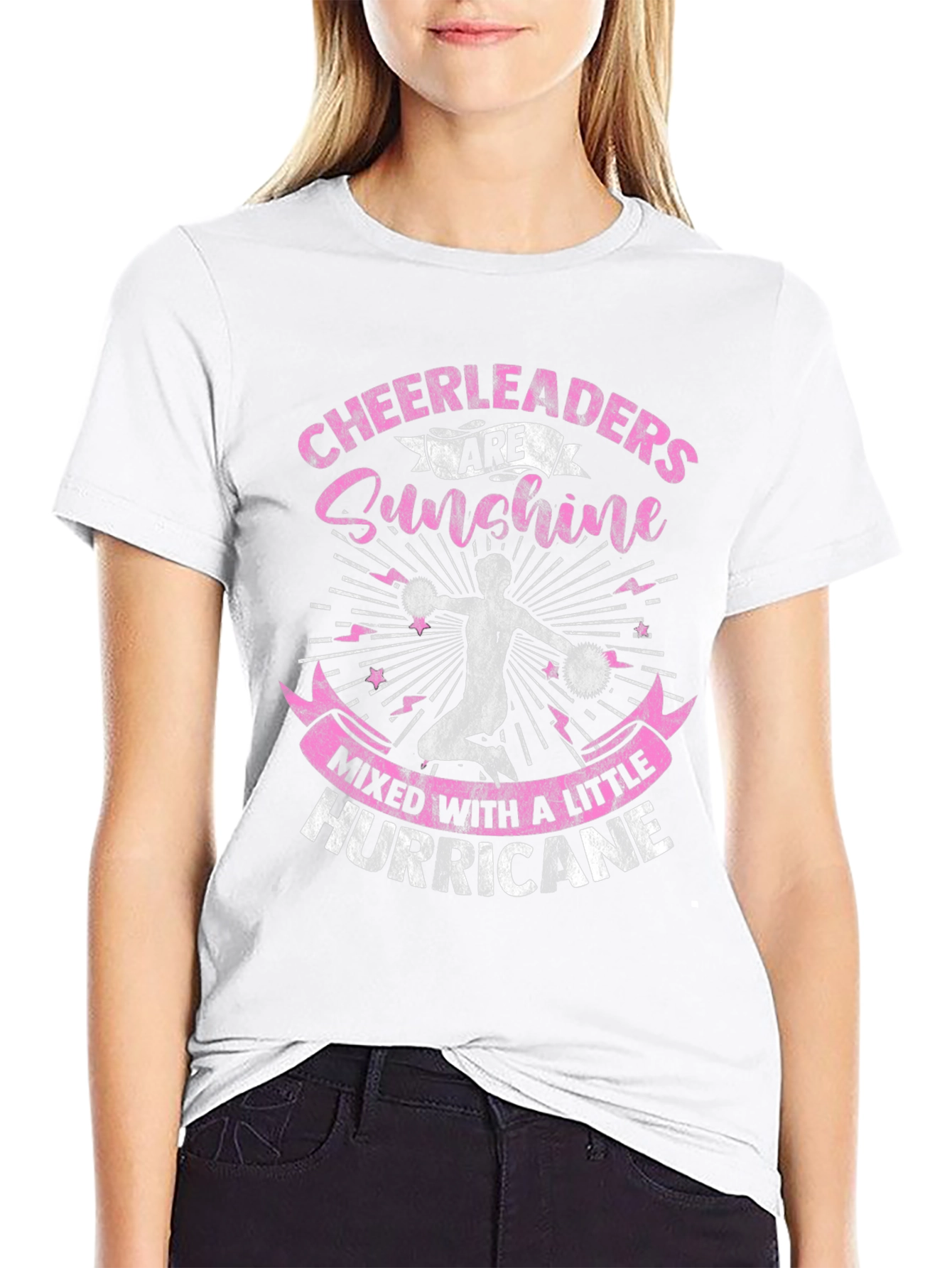 Camiseta Negra Cheerleaders Sunshine Hurricane