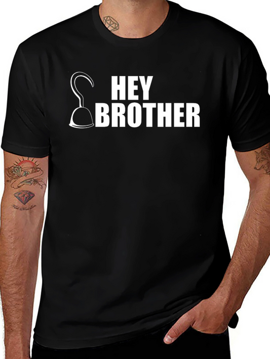 Camiseta Negra Hey Brother con Gancho Pirata