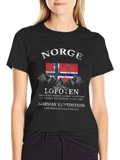 Camiseta Negra Norge Lofoten Expedition