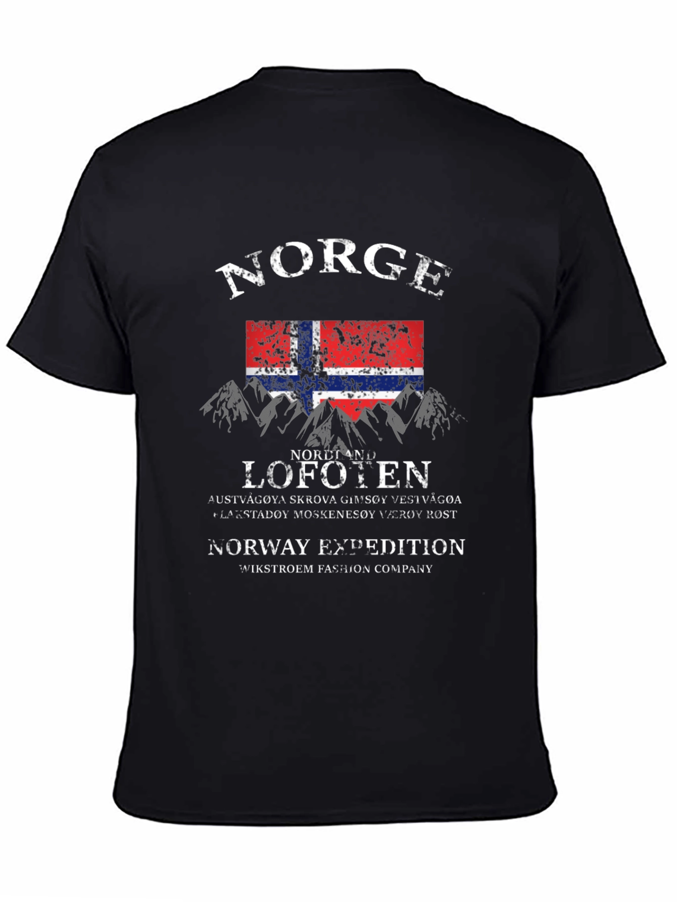 Camiseta Negra Norge Lofoten Expedition