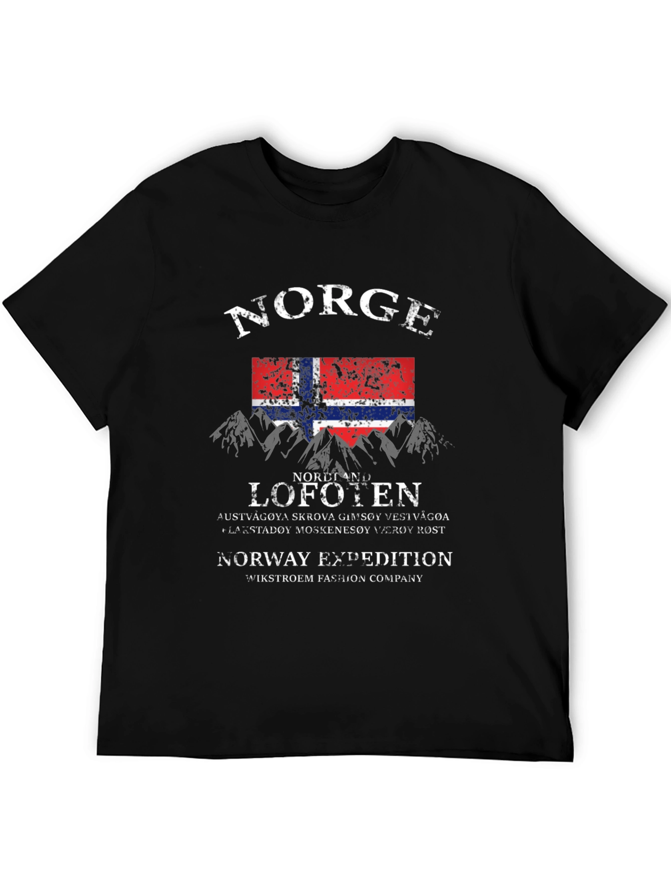 Camiseta Negra Norge Lofoten Expedition
