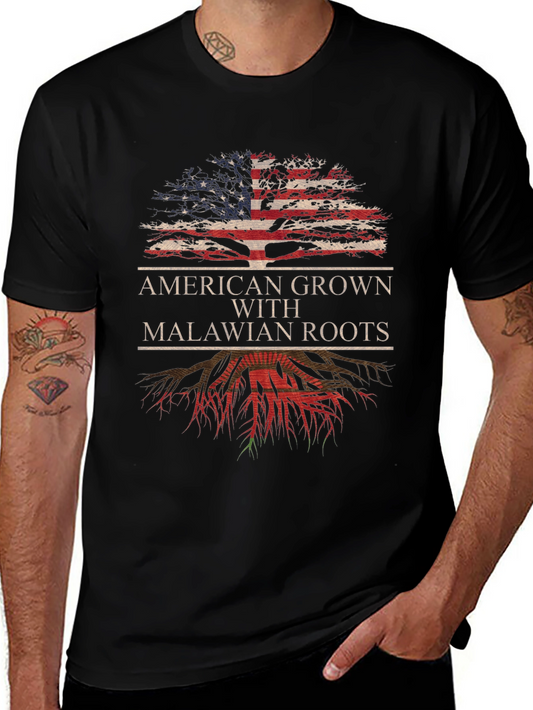 Camiseta American Grown with Malawian Roots