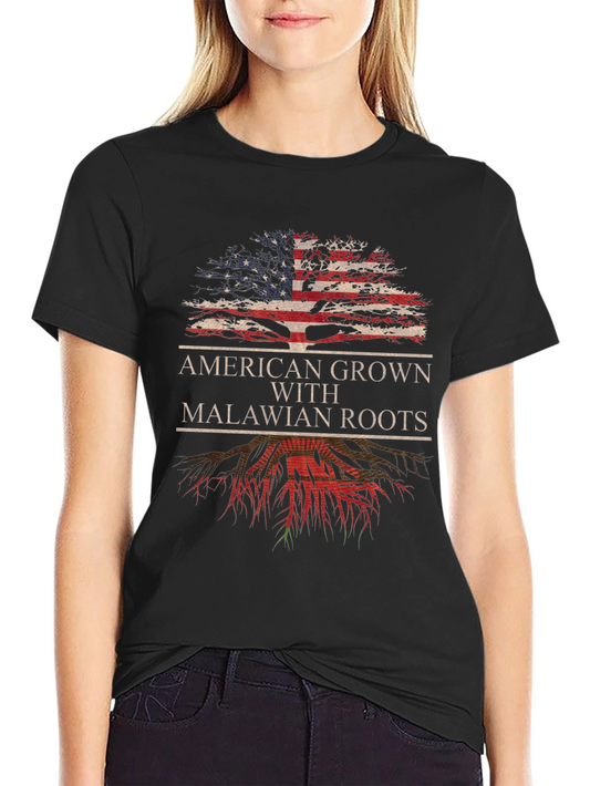 Camiseta American Grown with Malawian Roots