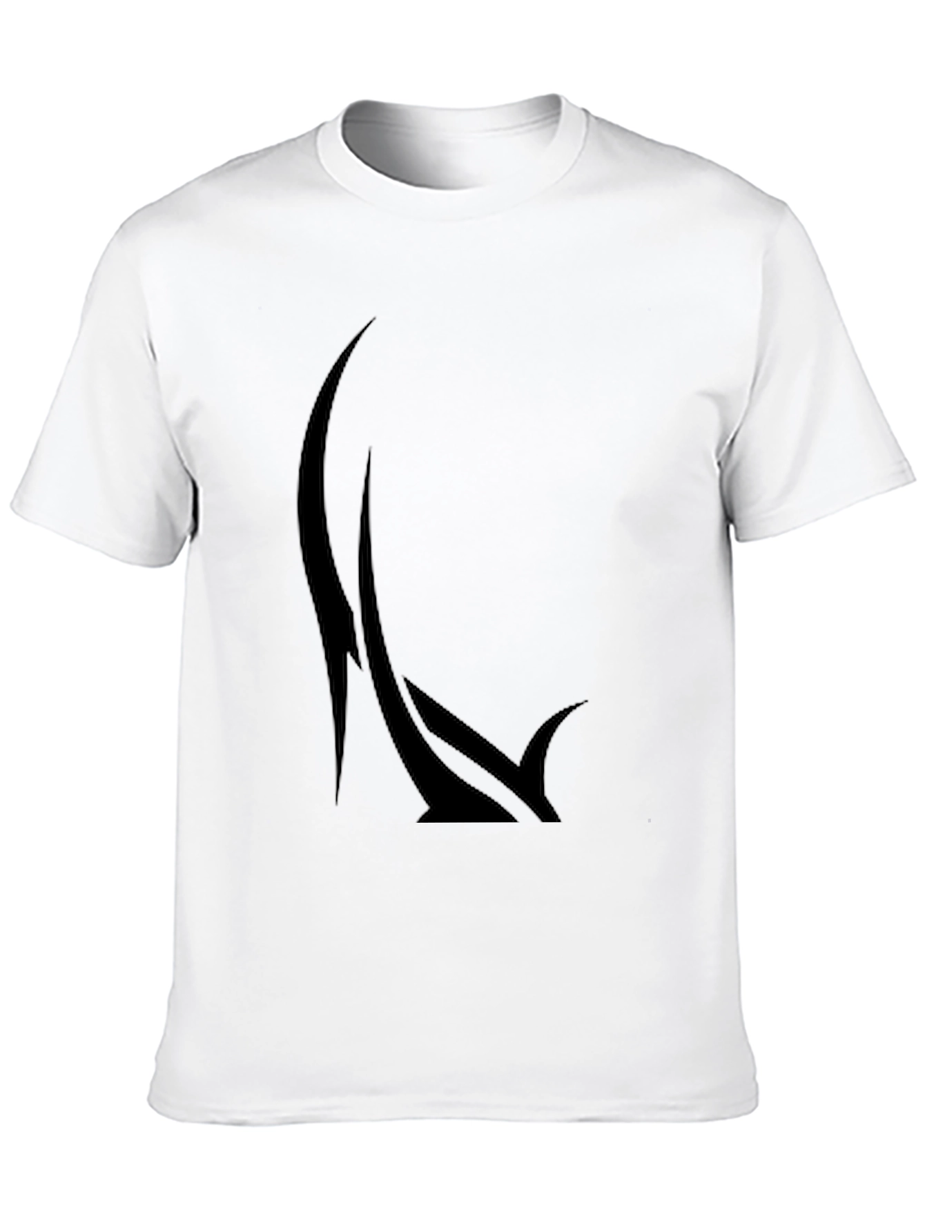 Camiseta Negra Estampada Diseño Abstracto Moderno