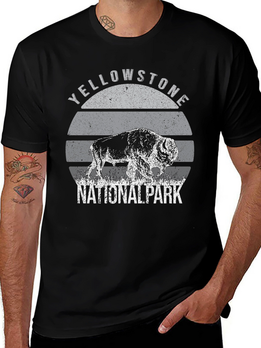 Camiseta Yellowstone National Park Vintage Hombre