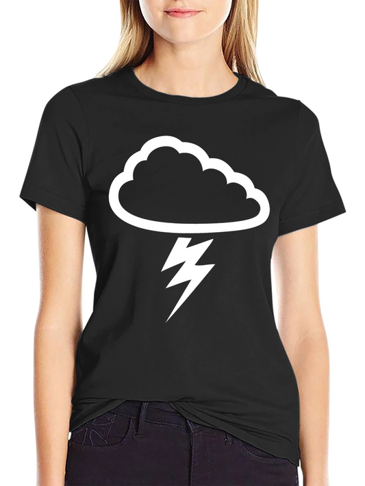 Camiseta Negra Nube con Rayo