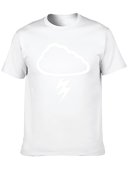 Camiseta Negra Nube con Rayo